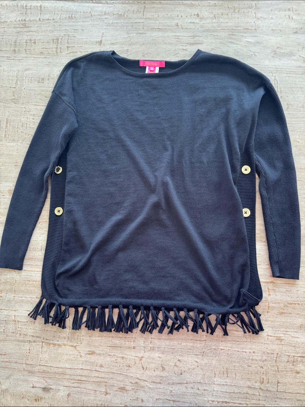 Lilly Pulitzer XS Black Lightweight Knit Top